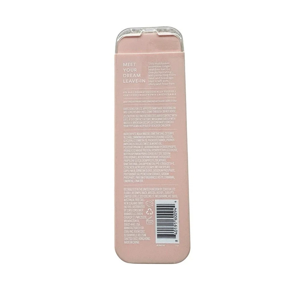 Monday Moisture Leave-in Conditioner 5 Oz New With Hyaluronic Acid for Dry Hair